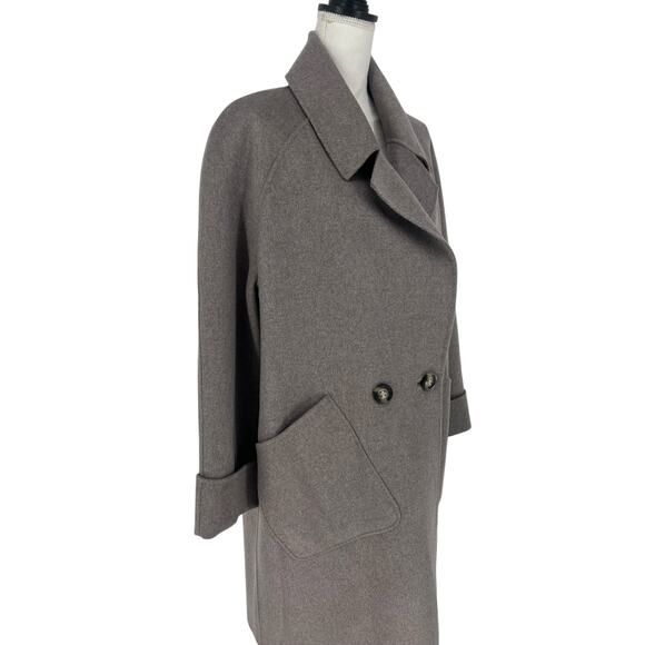 Kinross Wool & Cashmere Blend Notch Collar Button Front Coat - Picture 8 of 16